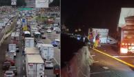 Accidente en la México - Toluca paralizó el tráfico después del bloqueo.