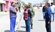 La Gobernadora Delfina Gómez Álvarez visita la zona afectada por las lluvias en Chalco.