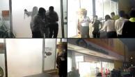 Roban tienda en Tultitlán y los dispersan con humo (VIDEO)