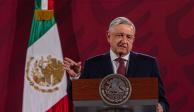 Andrés Manuel López Obrador, durante la conferencia matutina en el Palacio Nacional.