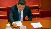 El presidente de China, Xi Jinping, vota a favor de una ley de seguridad nacional sobre Hong Kong, sesión del Congreso Nacional del Pueblo (APN) de China en Beijing, el 28 de mayo de 2020.