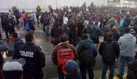 Policías federales protestan en el Centro de Mando en Iztapalapa
