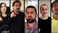 Ídolos del deporte le cantan a los trabajadores de la salud.