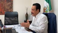 Gobernador Omar  Fayad, en videoconferencia.