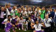 Los merengues festejan el triunfo ante la Juventus