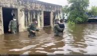 La tormenta tropical deja inundaciones, desborde de arroyos y evacuaciones en Campeche.
