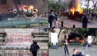 Protestas en el Palacio de Gobierno de Jalisco