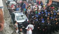 Una fuerte movilización policíaca se registró la tarde de este domingo en la calle Fraternidad en Cuajimalpa, ante un intento de linchamiento.