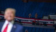 Opositores de Trump se burlaron de las escenas con asientos vacíos en un auditorio de la ciudad de Tulsa, Oklahoma.