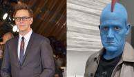 James Gunn y Luis Hernández disfrazado de Yondu