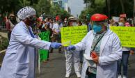 Personal médico protesta sobre Reforma