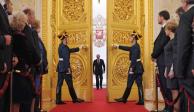 El líder entra al salón principal del Kremlin, en una ceremonia de enero pasado.