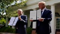 AMLO y Trump firman Declaración Conjunta por inicio de T-MEC