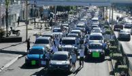 El reporte oficial de la Dirección de Protección Civil del estado contabilizó 1 mil 200 vehículos que participaron en la protesta.