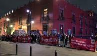 Protestas contra Billy Álvarez en Palacio Nacional