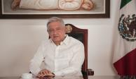 El Presidente Andrés Manuel López Obrador, en su mensaje dominical.