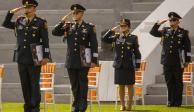 La capitán Rosario Martínez, ayer, durante su graduación.