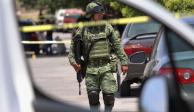 Autoridades resguardan una escena del crimen en Coahuila.