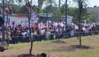 Ciudadanos tamaulipecos en evento de AMLO el jueves 27 de agosto.