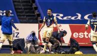 Federico Viñas celebra el gol de la victoria.