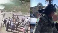 Campesinos durante la toma de la presa La Boquilla en Chihuahua, el pasado 8 de septiembre; lo que provoca el retiro de la Guardia Nacional.
