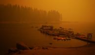 Humo de un incendio forestal, en Shaver Lake, el 6 de septiembre.