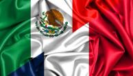 Banderas de México y Francia.