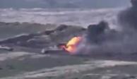 El Ministerio de Defensa de Armenia publicó un video que muestra la presunta destrucción de vehículos militares azerbaiyanos en el enclave del Alto Karabaj.