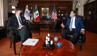 Christopher Landau, Embajador de EU en México, y Diego Sinhue Rodríguez Vallejo, Gobernador de Guanajuato
