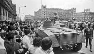 El ejército en el Zócalo, 28 de agosto de 1968.