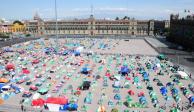 Campamento ampliado de FRENA en el Zócalo