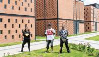 Luna Núñez, Yago y Jesús Villaseca, en  la escuela de cine.