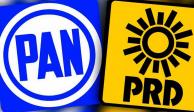 Logos de los partidos políticos mexicanos PAN y PRD