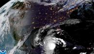 Imagen satelital del huracán Delta