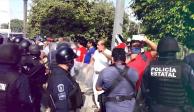 Manifestantes en carreteras de Tabasco