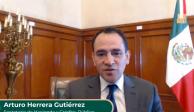 Arturo Herrera, secretario de Hacienda, en videoconferencia.