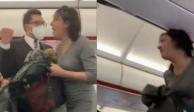 Mujer tose sobre pasajeros de avión y la corren por no usar cubrebocas
