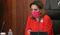 Claudia Ruiz Massieu pidió que se presente un informe médico sobre la salud del senador Alejandro Armenta, quien dio positivo a COVID-19 el 8 de octubre.,