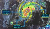 Imagen satelital del huracán Zeta.