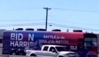 El autobús de la campaña de Joe Biden.