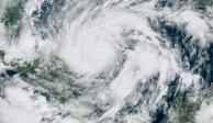 Imagen satelital del huracán Eta.