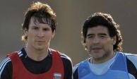 Lionel Messi fue dirigido por Diego Maradona en el Mundial de Sudáfrica 2010.