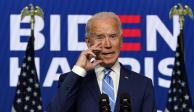 El candidato demócrata, Joe Biden, habla a sus seguidores en Wilmington