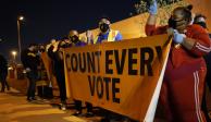 Este miércoles 4 de noviembre salieron a protestar para exigir el recuento de votos en Las Vegas, Nevada.