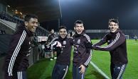 Jugadores de la Selección Mexicana en un entrenamiento en Austria previo a su choque ante Corea del Sur.
