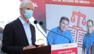 El gobernador mexiquense, ayer, en un evento de promoción de la reforma del trabajo, en Xonacatlán.