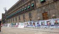 Imagen del plantón de familiares de personas desaparecidas frente a Palacio Nacional realizado en junio pasado.