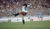 Diego Armando Maradona, en un partido con Argentina