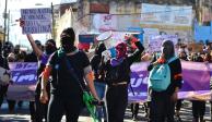 “México agoniza por violencia feminicida”, fue el grito que retumbó en el centro de Xalapa, Veracruz.