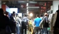 Los pasajeros golpearon al sujeto en la estación Vidriera, en Tultitlán.